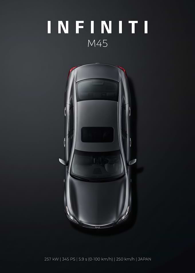 Infiniti M45 Top-Down View Poster