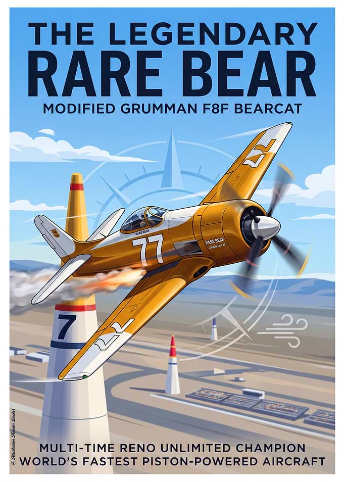 Rare Bear Grumman F8F Bearcat Poster
