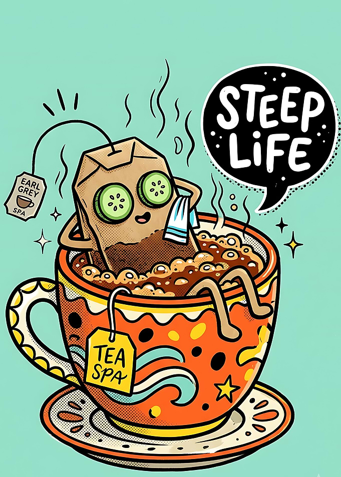 Steep Life Tea Spa Illustration