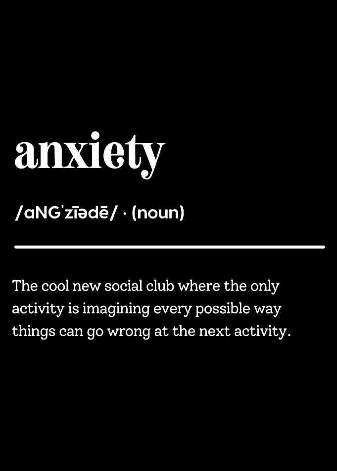 Anxiety Definition Text Art