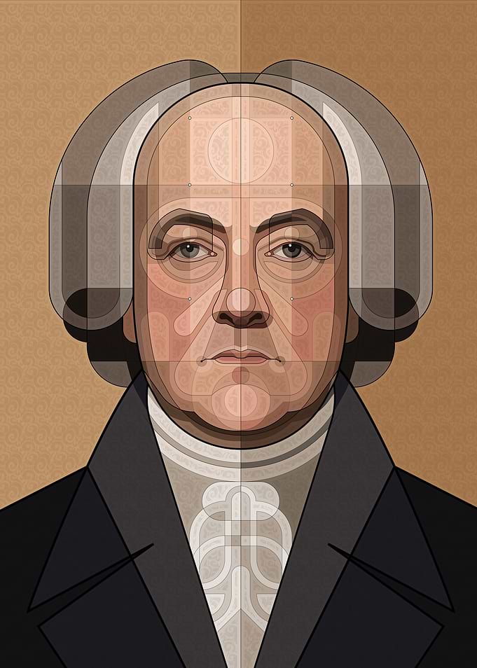 Geometric Portrait of John Adams