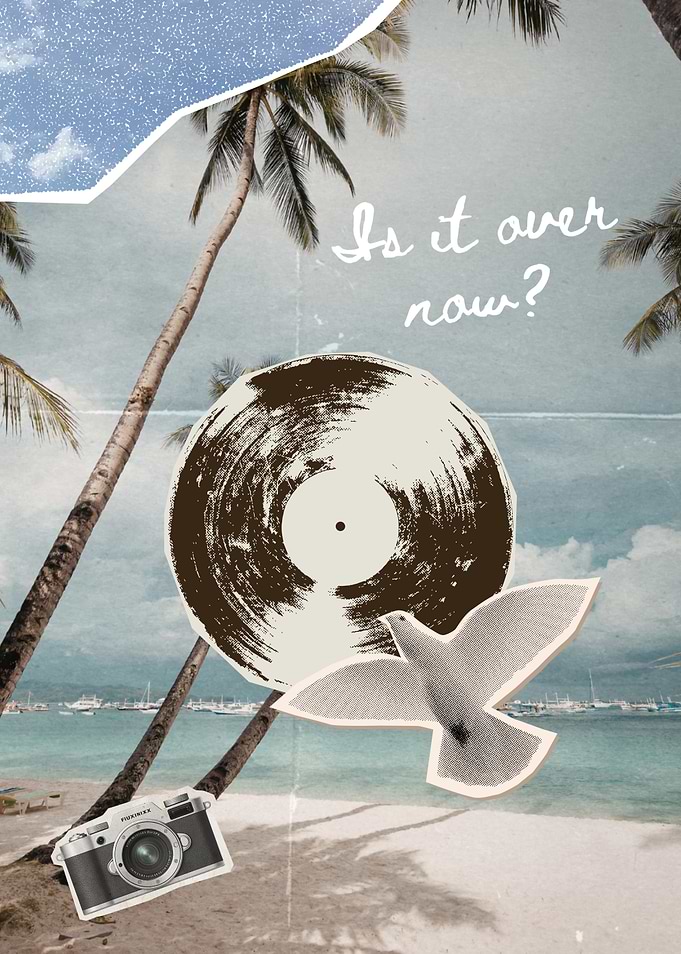 Is It Over Now Collage Art
