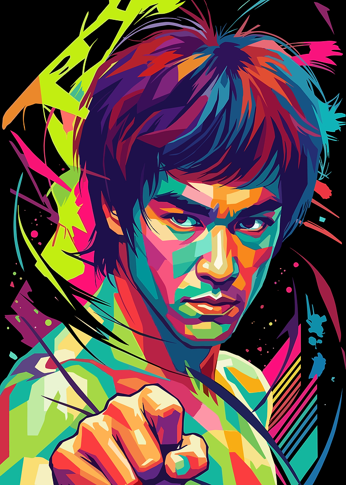 Bruce Lee Pop Art Portrait