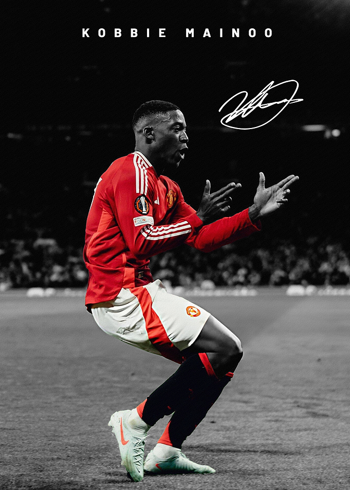 Kobbie Mainoo Manchester Poster