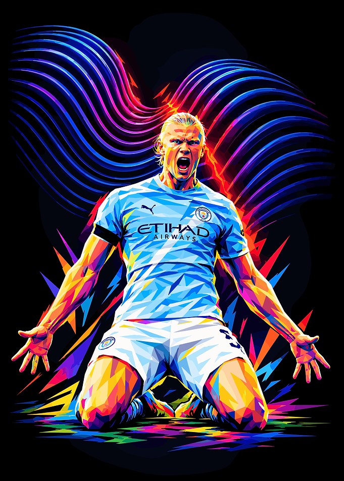 Erling Haaland Manchester City Pop Art
