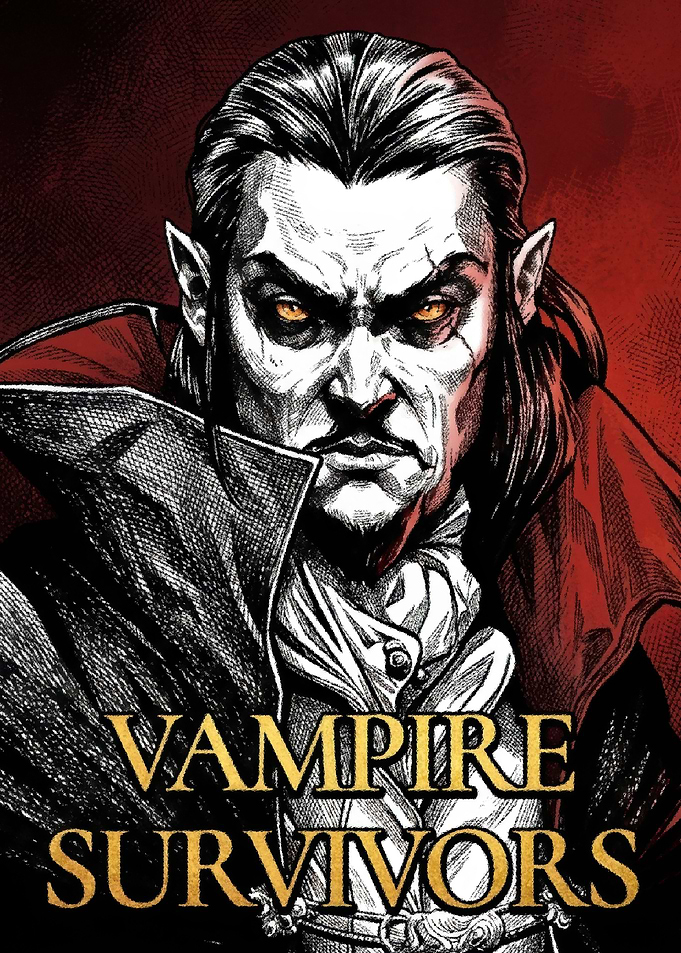 Vampire Survivors Game Art Portrait