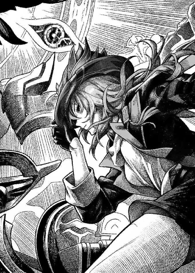 Black and White Anime Character Illustration