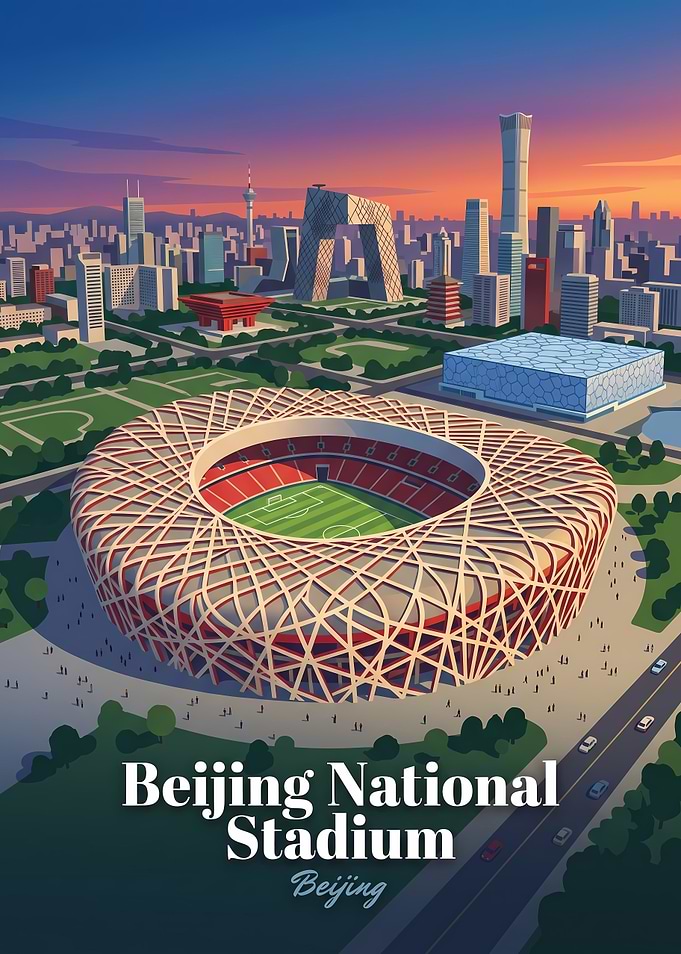 Beijing National Stadium Bird's Nest Poster