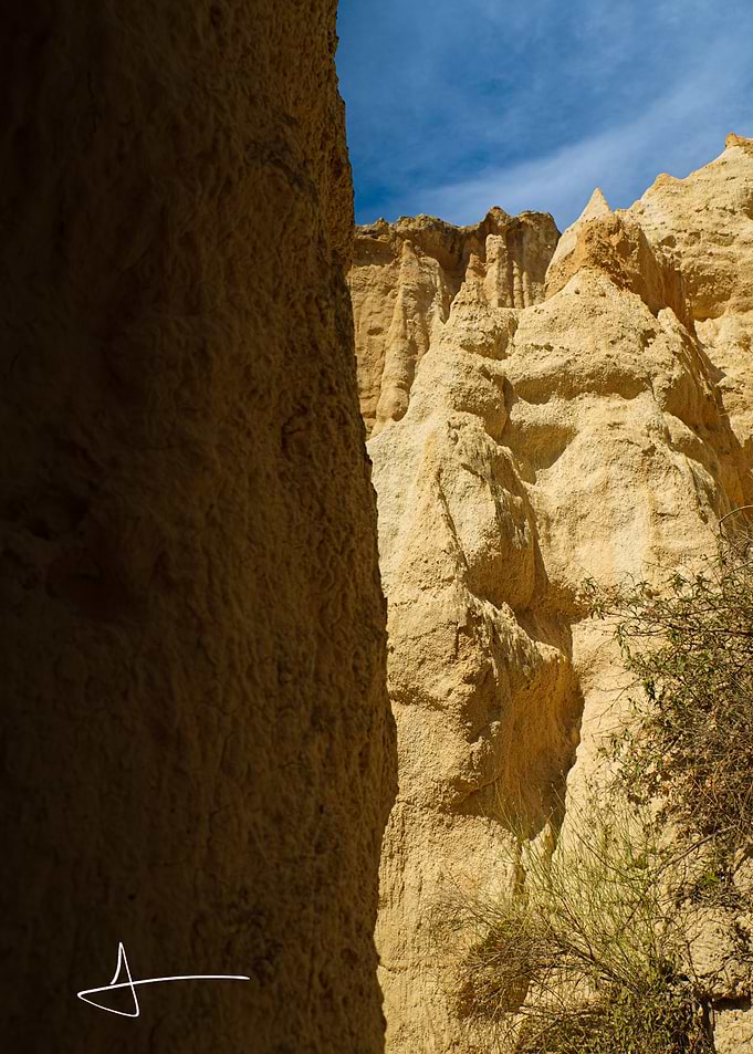 Eroded Sandstone Canyon Walls