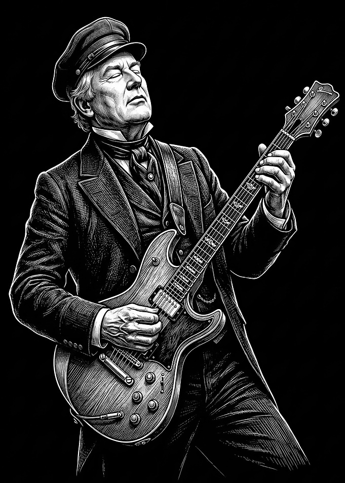 Millard Fillmore Guitarist Portrait