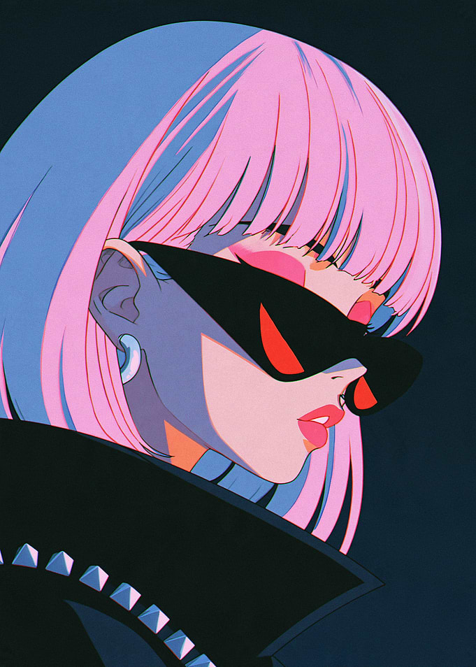 Anime Girl with Pink Hair