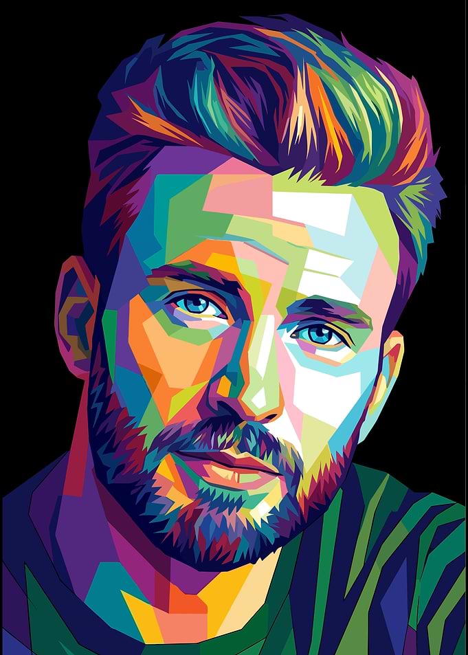Chris Evans Pop Art Portrait