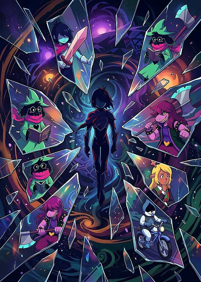 Deltarune Shattered Reality Character Collage