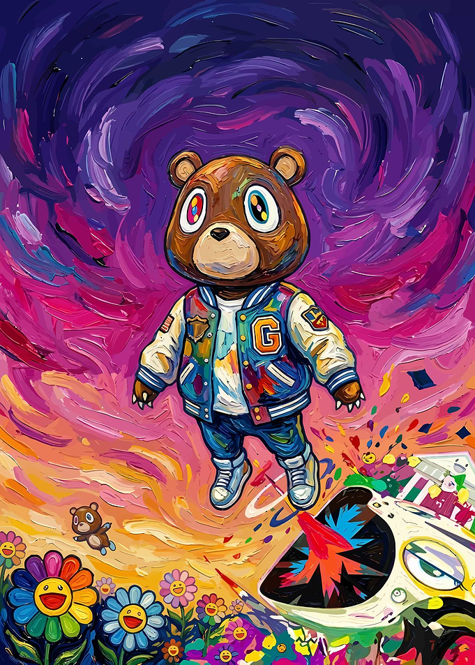 Kanye West Graduation Bear Art