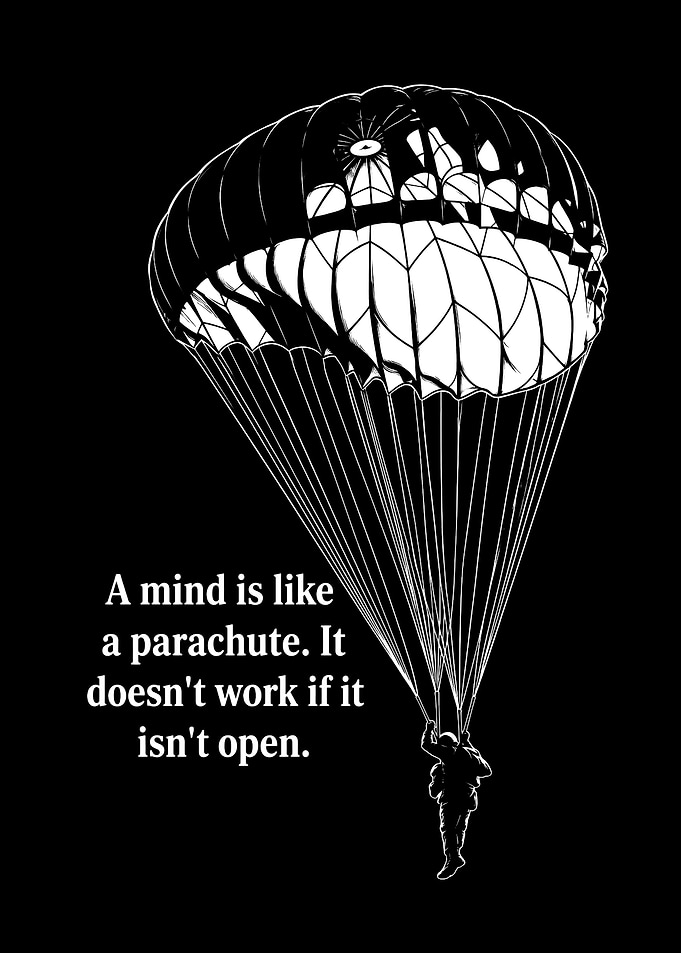 Mind Like A Parachute Inspirational Quote