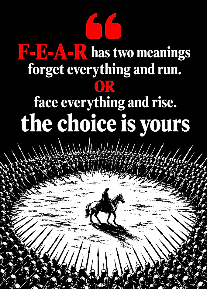 Fear Inspirational Quote Poster