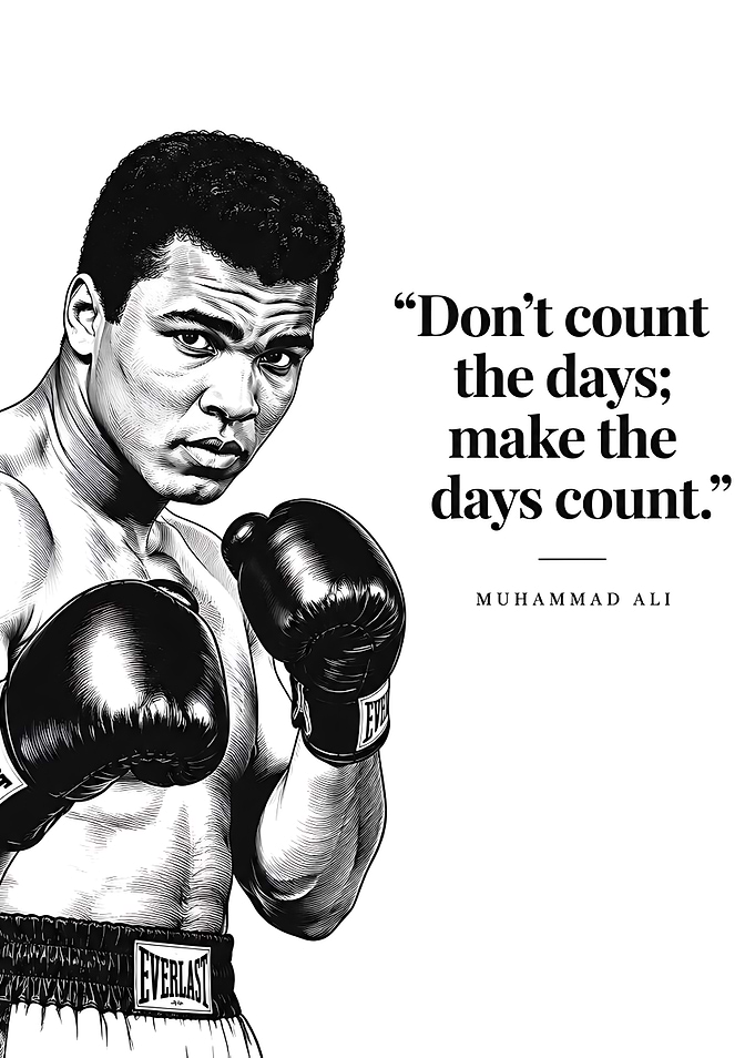 Muhammad Ali Inspirational Boxing Poster