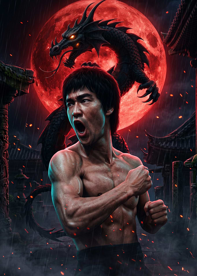Martial Arts Master Dragon Poster