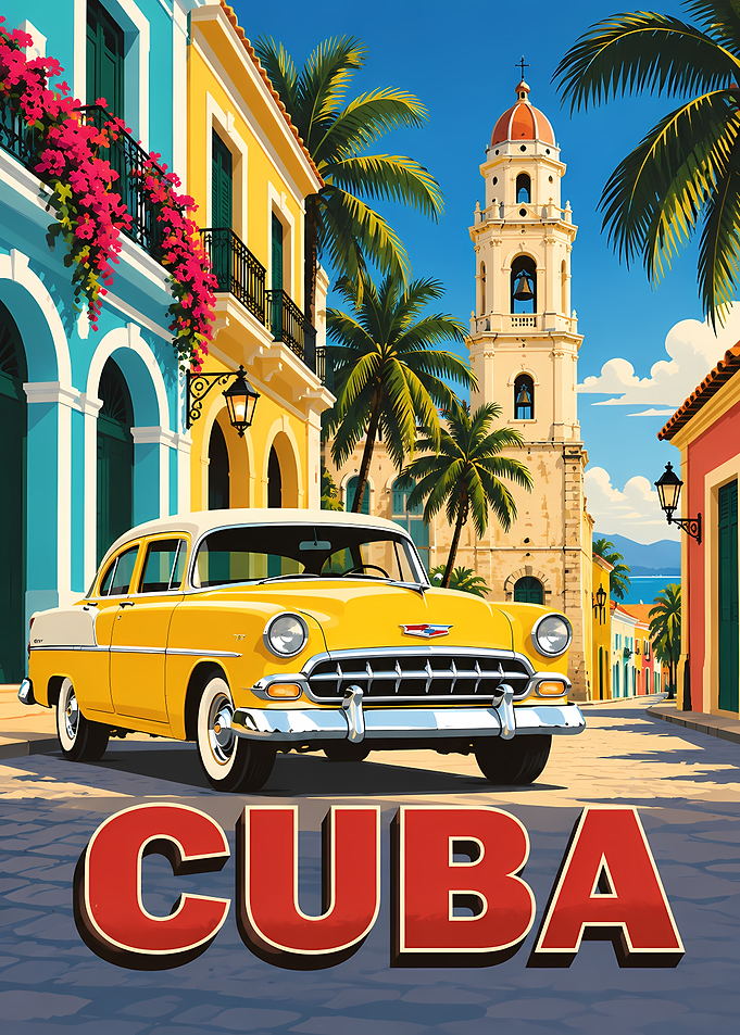 Vintage Cuba Travel Poster