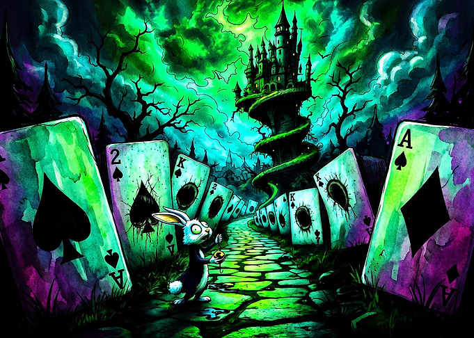 Alice in Wonderland Dark Fantasy Art