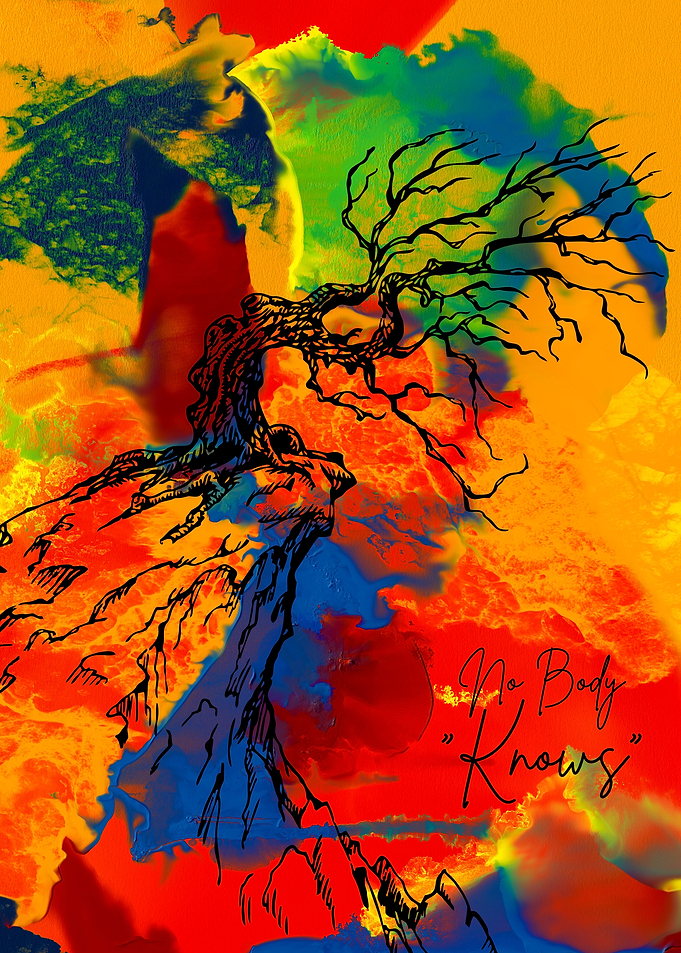 Abstract Tree on Cliffside Art