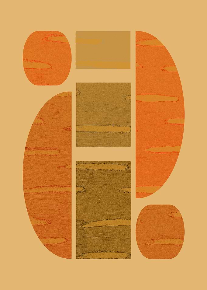 Abstract Geometric Mid-Century Modern Art