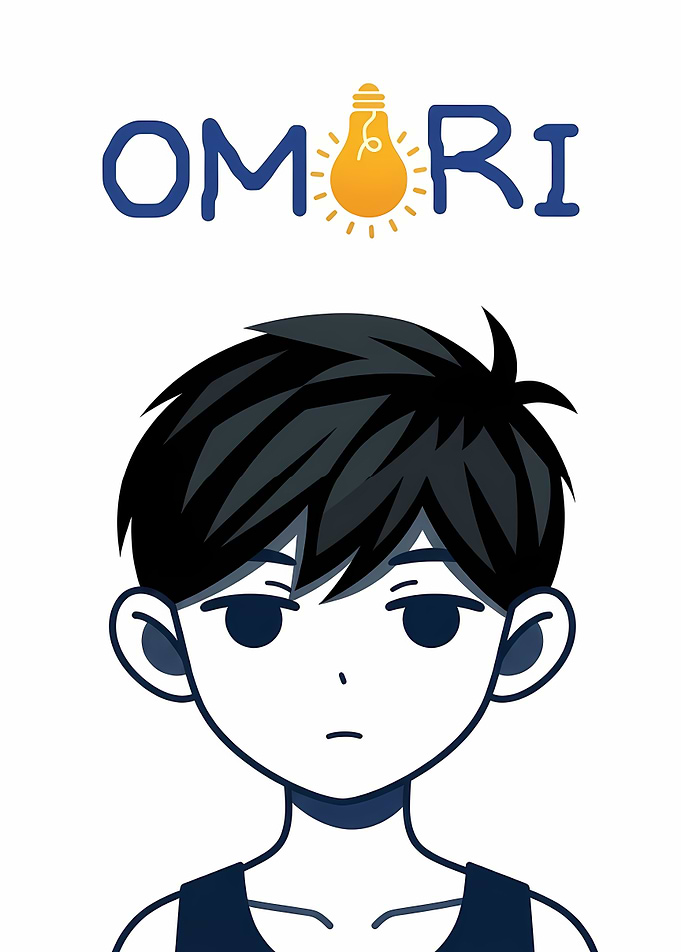 Omori Character Portrait with Logo