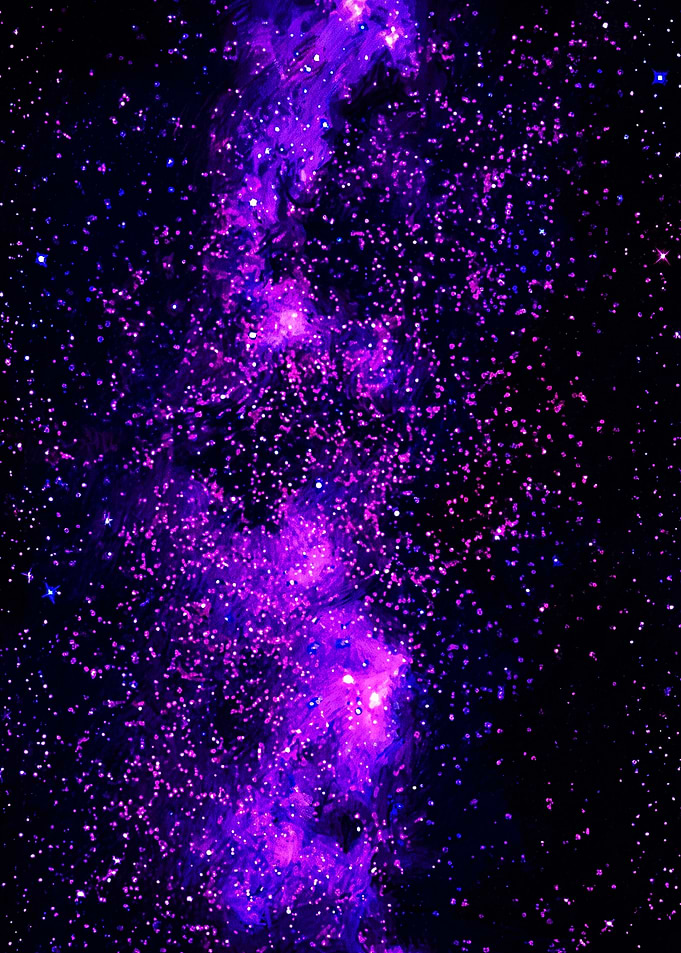 Vibrant Purple Nebula Starfield