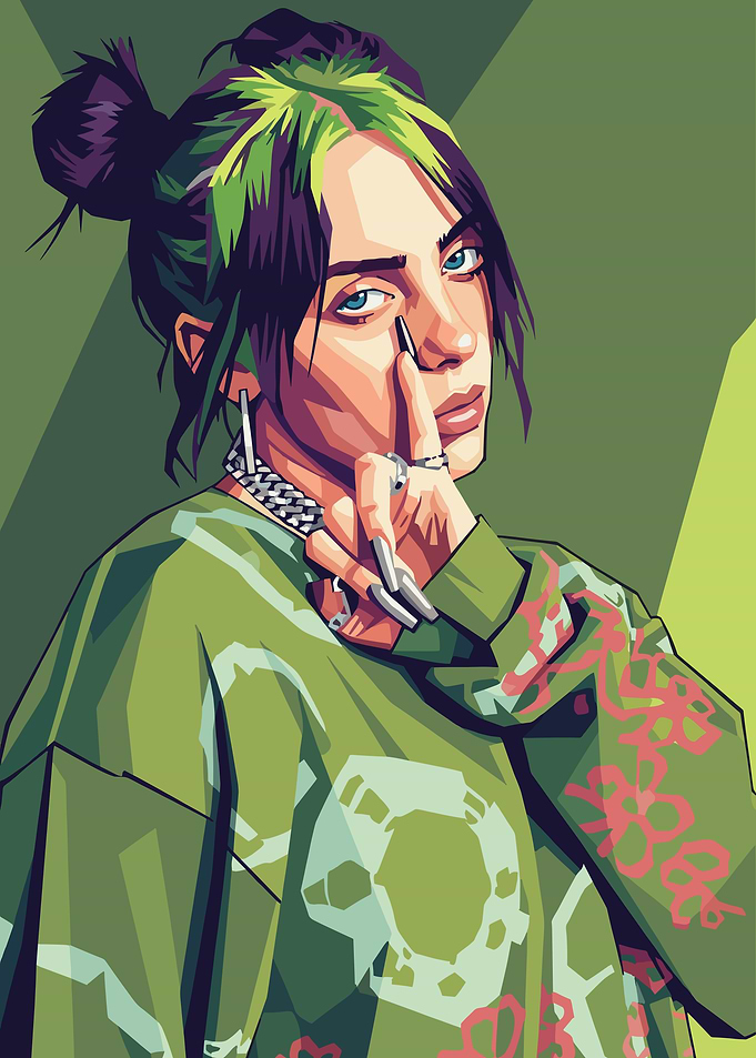 Billie Eilish Pop Art Portrait