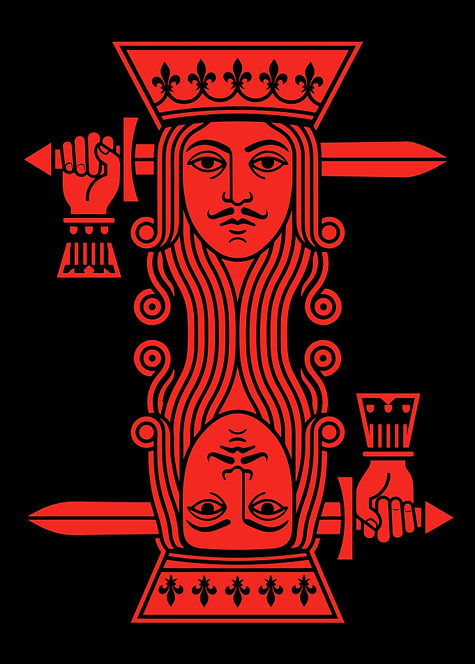Red King of Swords Playing Card