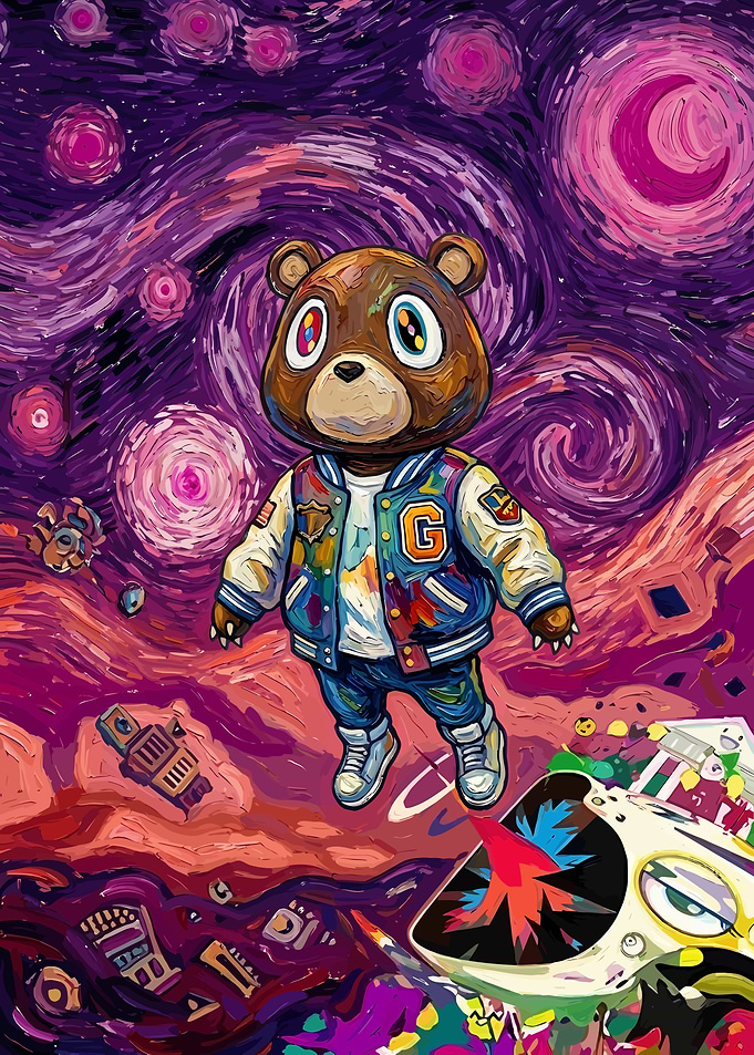 Kanye West Graduation Bear Art