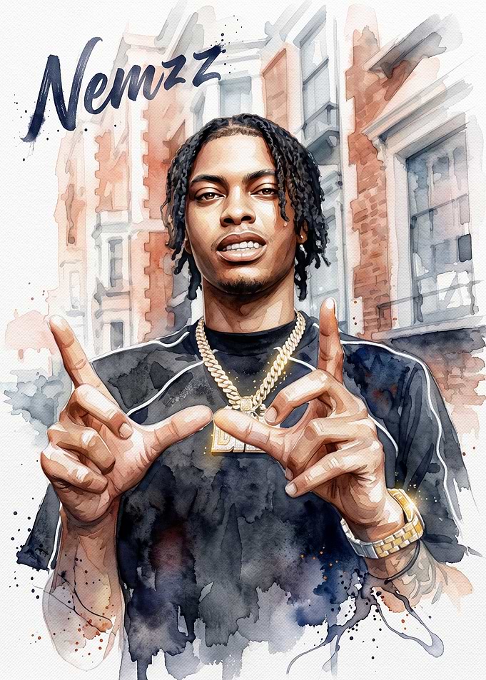 Nemzz Portrait Watercolor Art