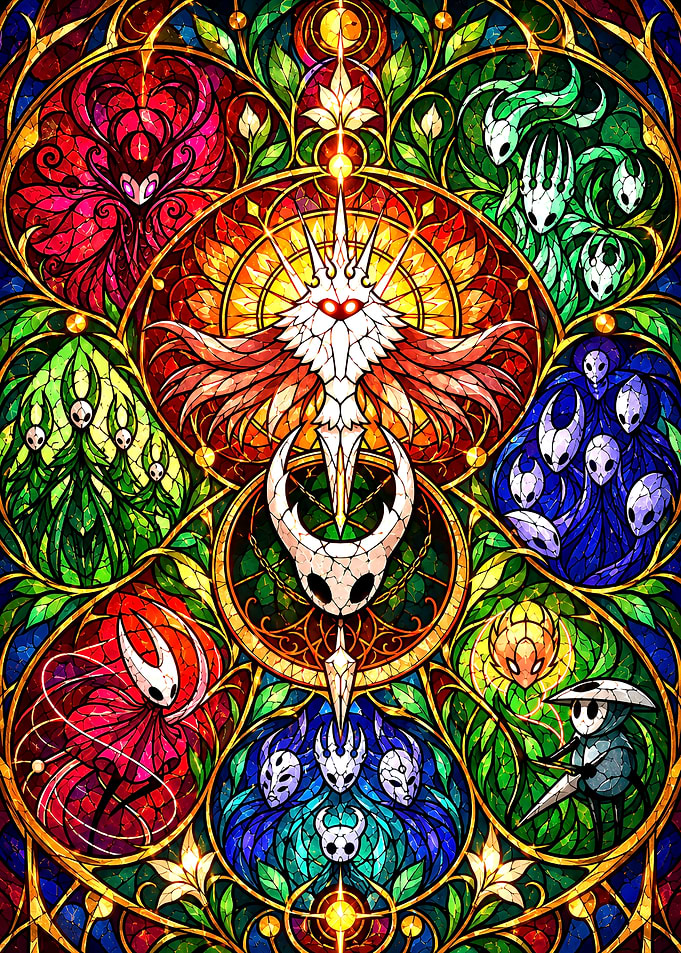Hollow Knight Stained Glass Art