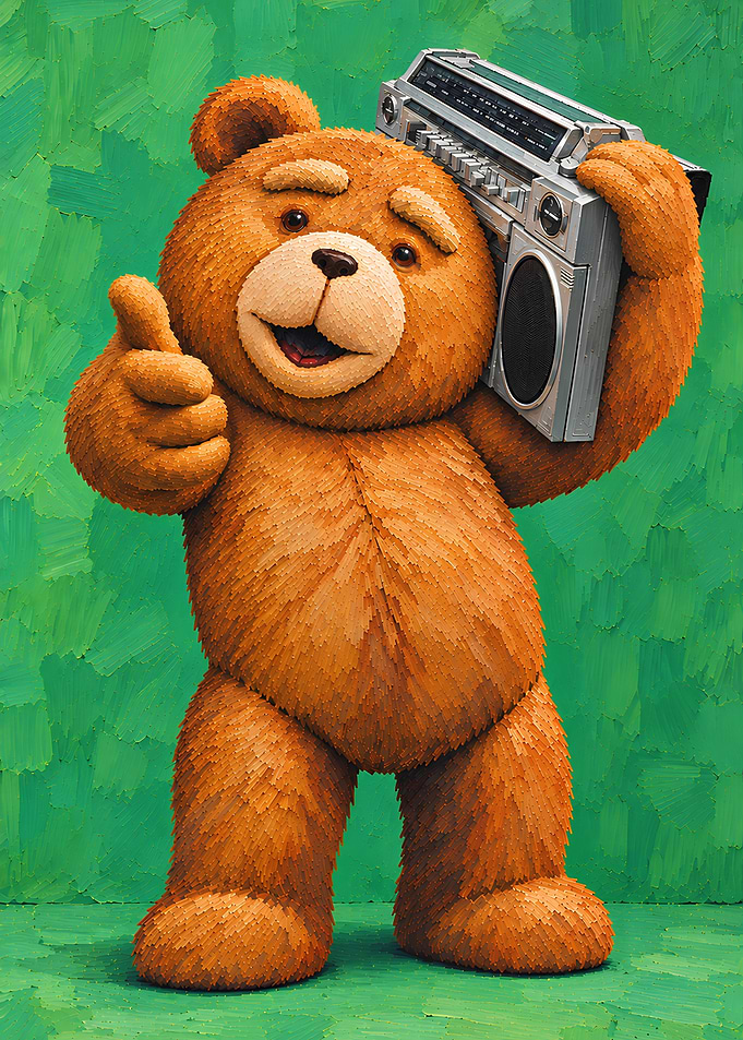 Ted Bear with Boombox