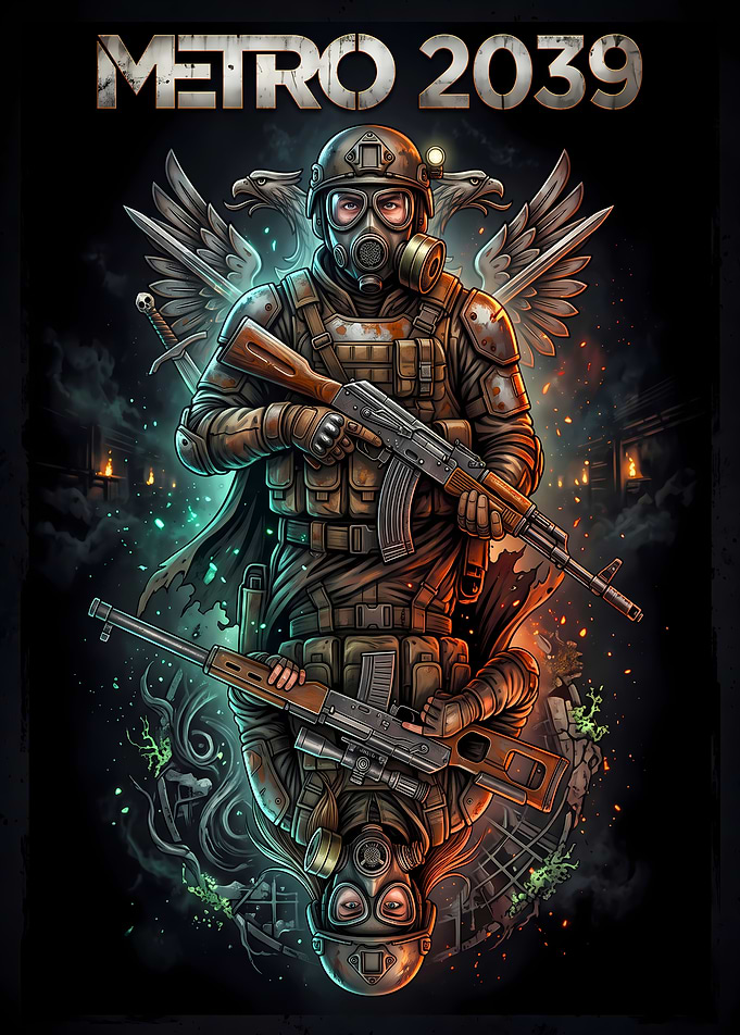 Metro 2039 Post-Apocalyptic Soldier Poster