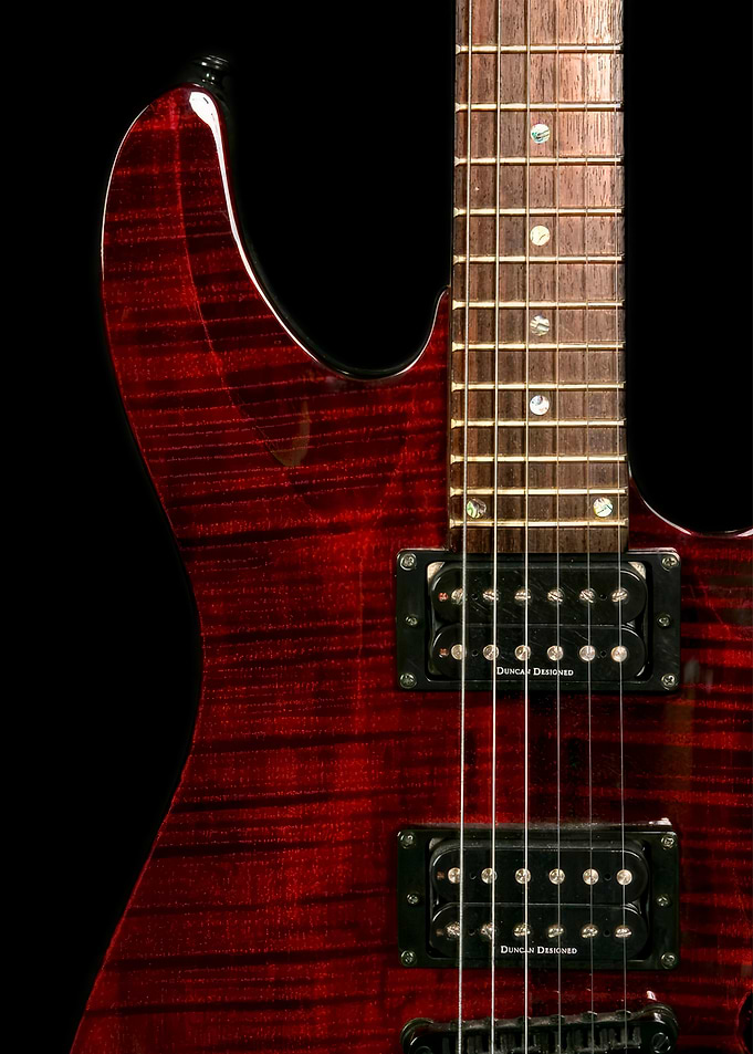 Deep Red Flamed Maple Electric Guitar