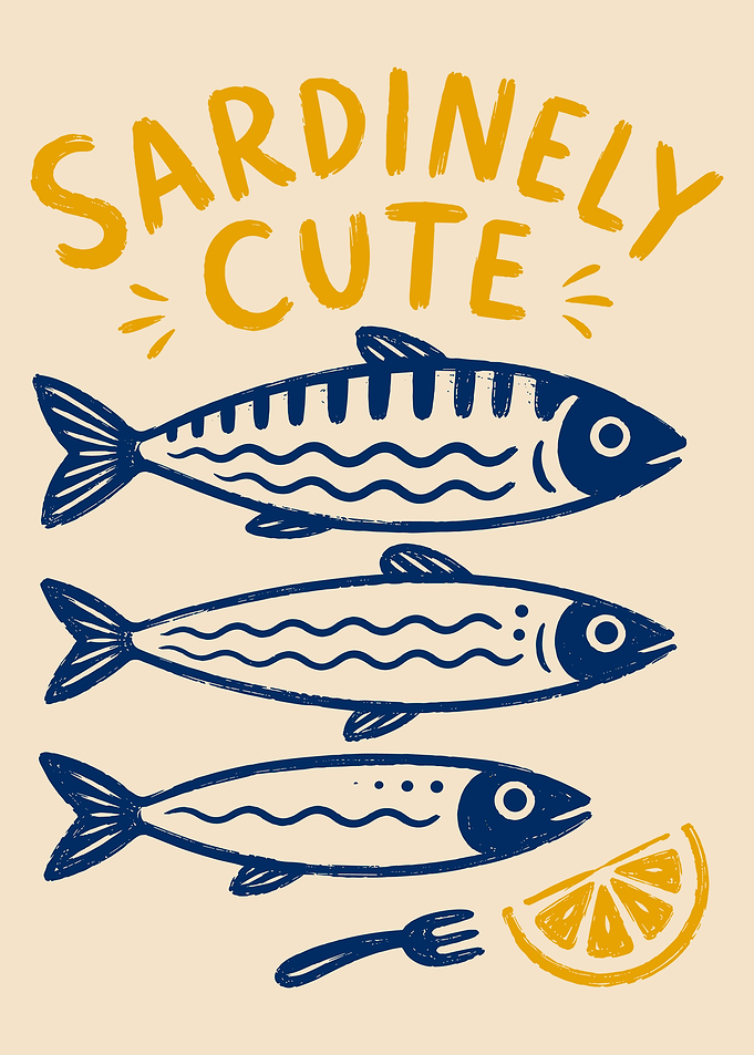 Sardinely Cute Fish Illustration