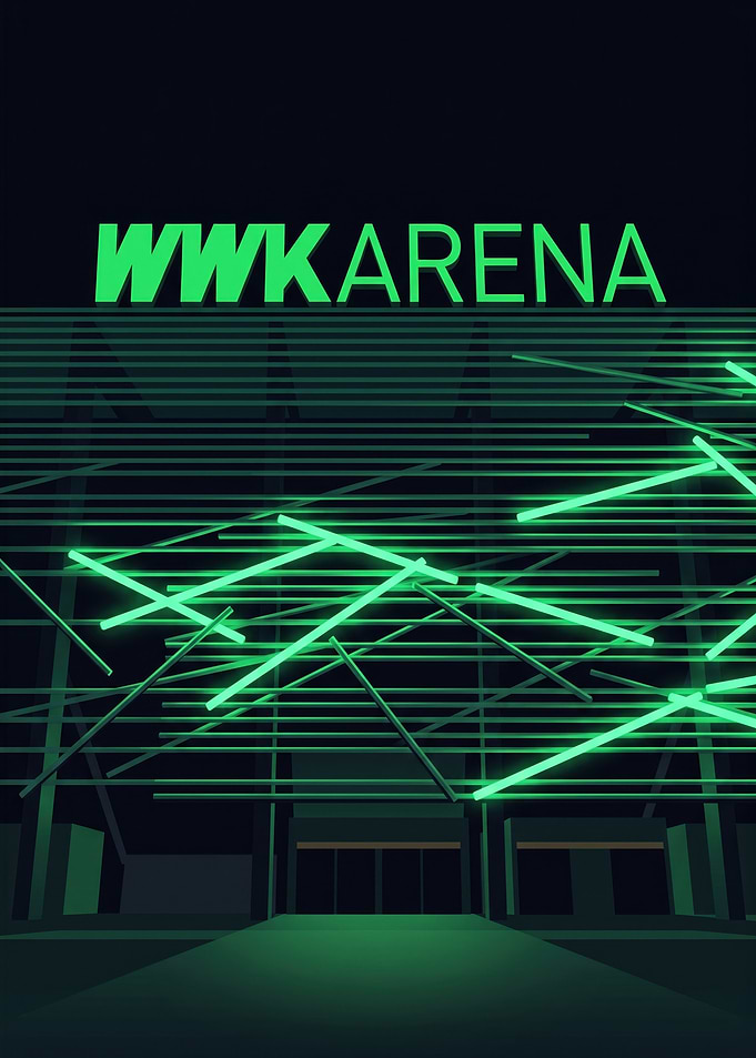 WWK Arena Neon Stadium Sign