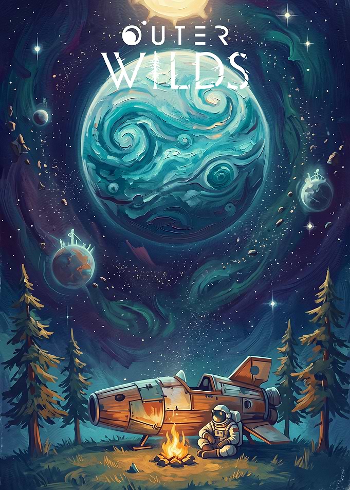 Outer Wilds Space Exploration Poster