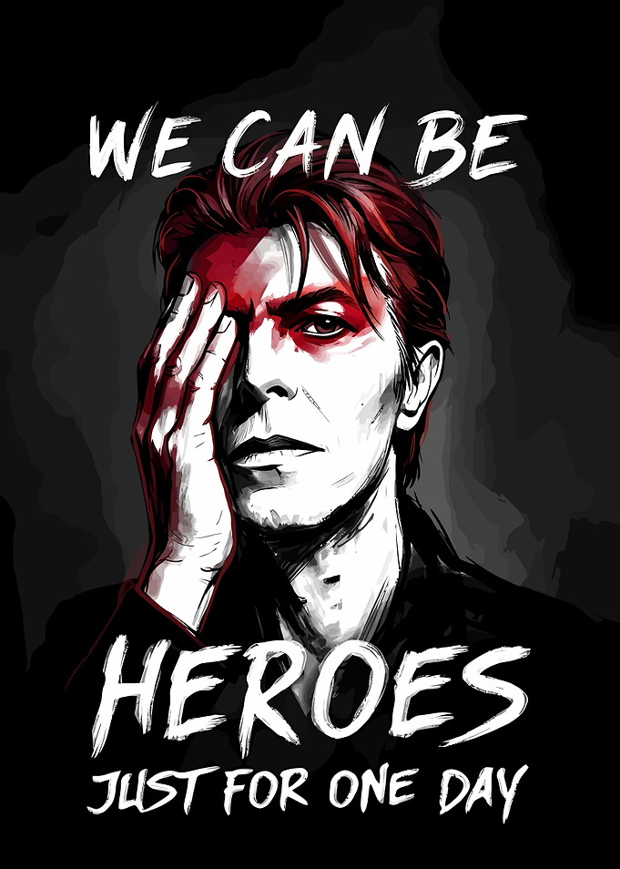 David Bowie Heroes Poster