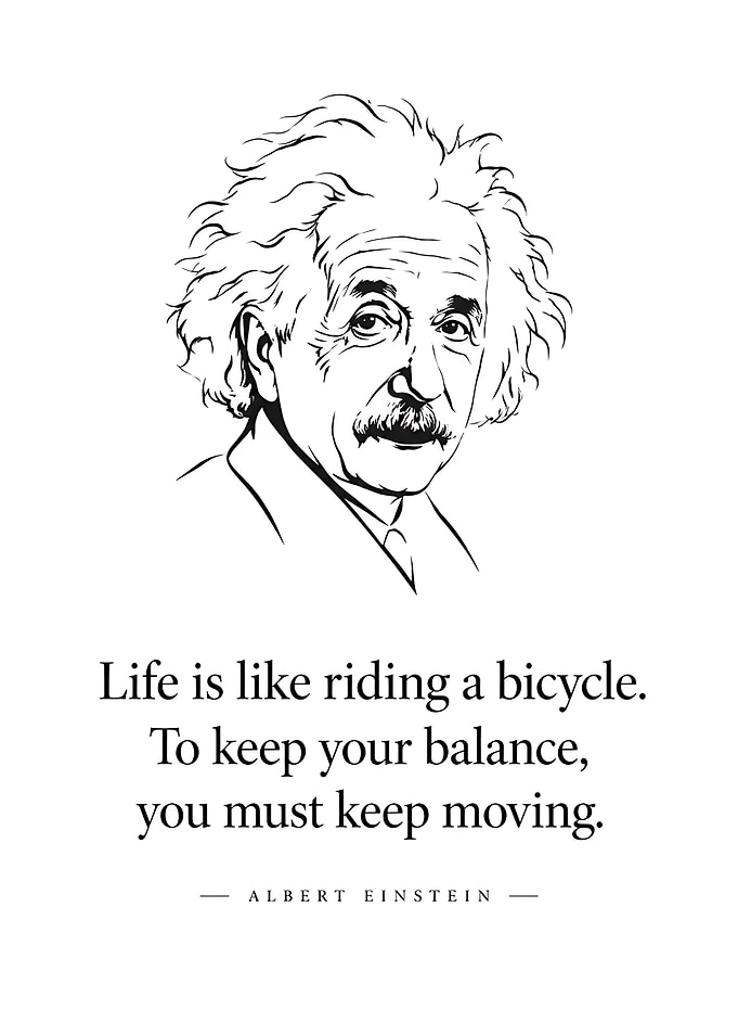 Albert Einstein Inspirational Quote Poster