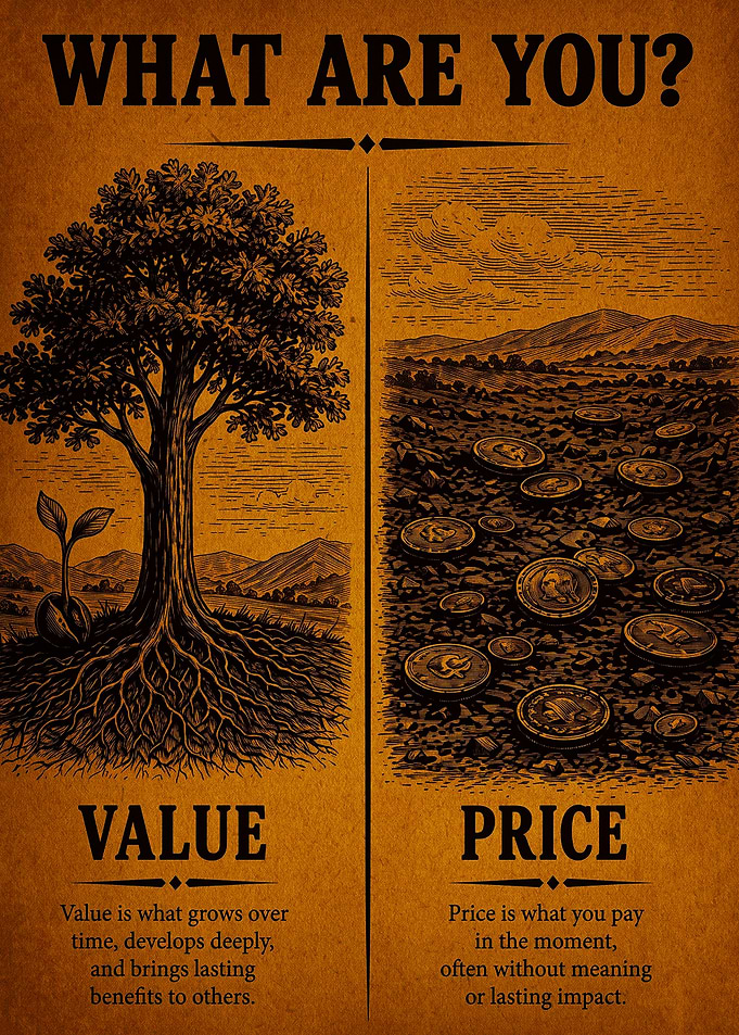 Value vs Price Inspirational Poster