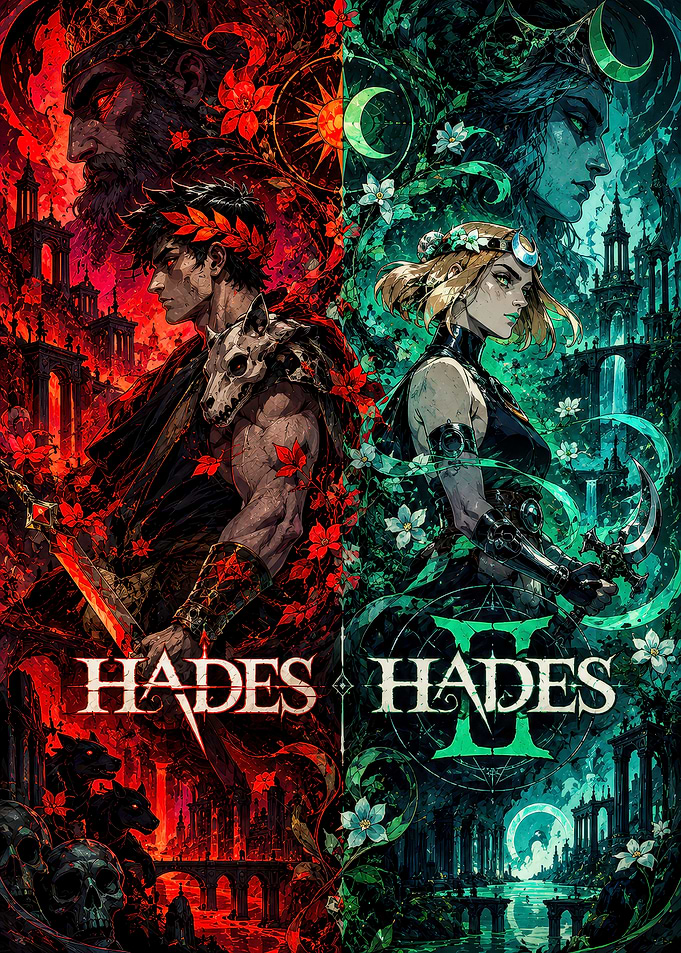 Hades and Hades II Split Poster