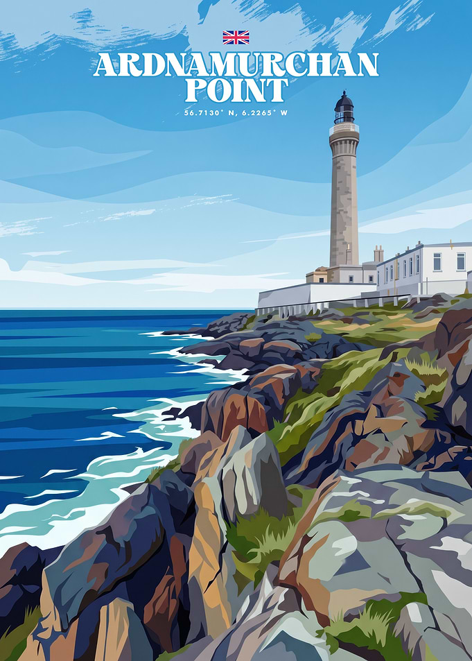 Ardnamurchan Point Lighthouse Travel Poster