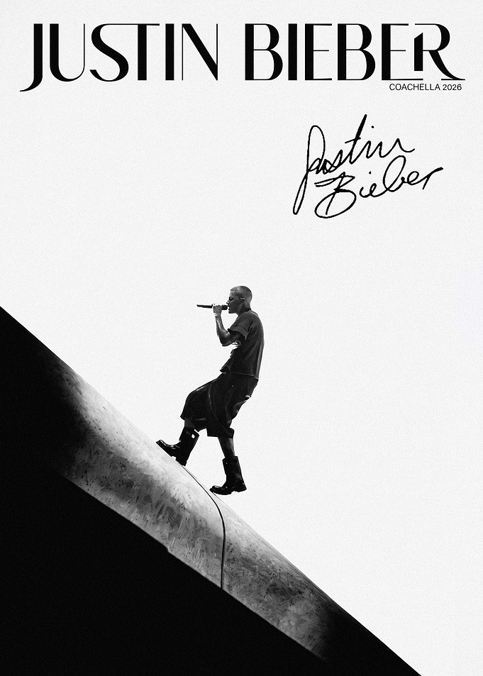 Justin Bieber Coachella 2026 Poster