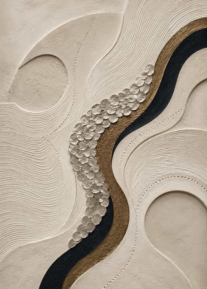 Textured Abstract Wall Art Sculpture