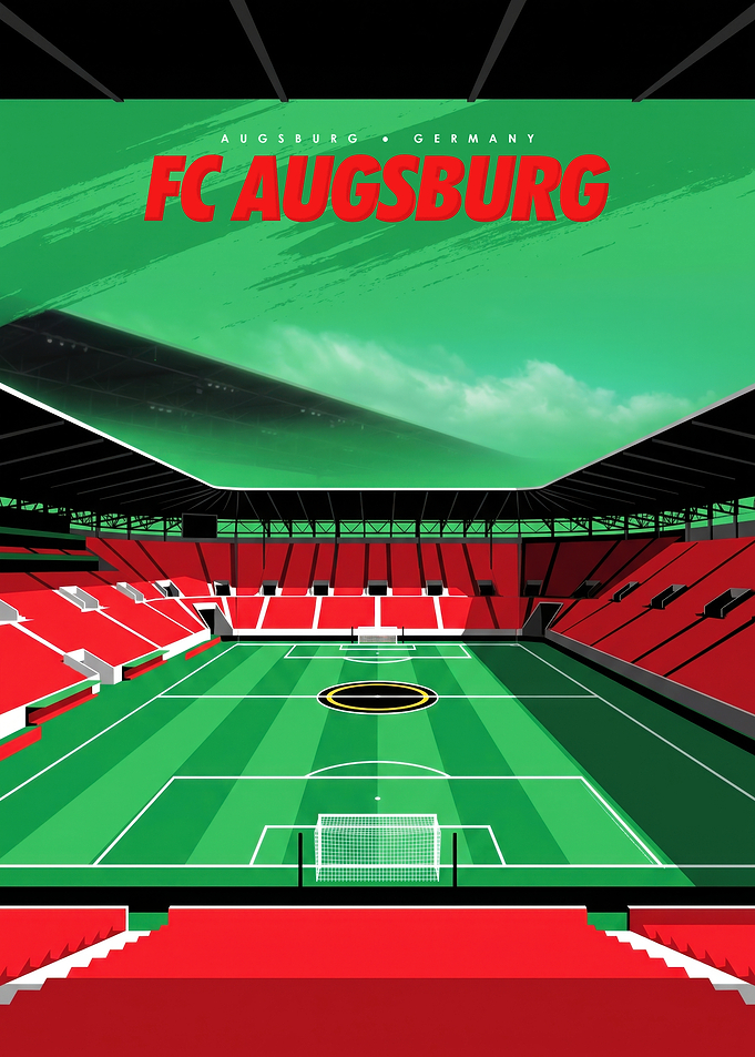 FC Augsburg Football Stadium Poster