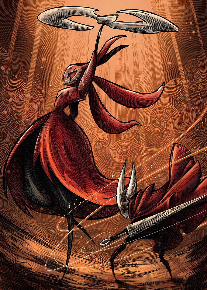 Hornet and The Knight Battle