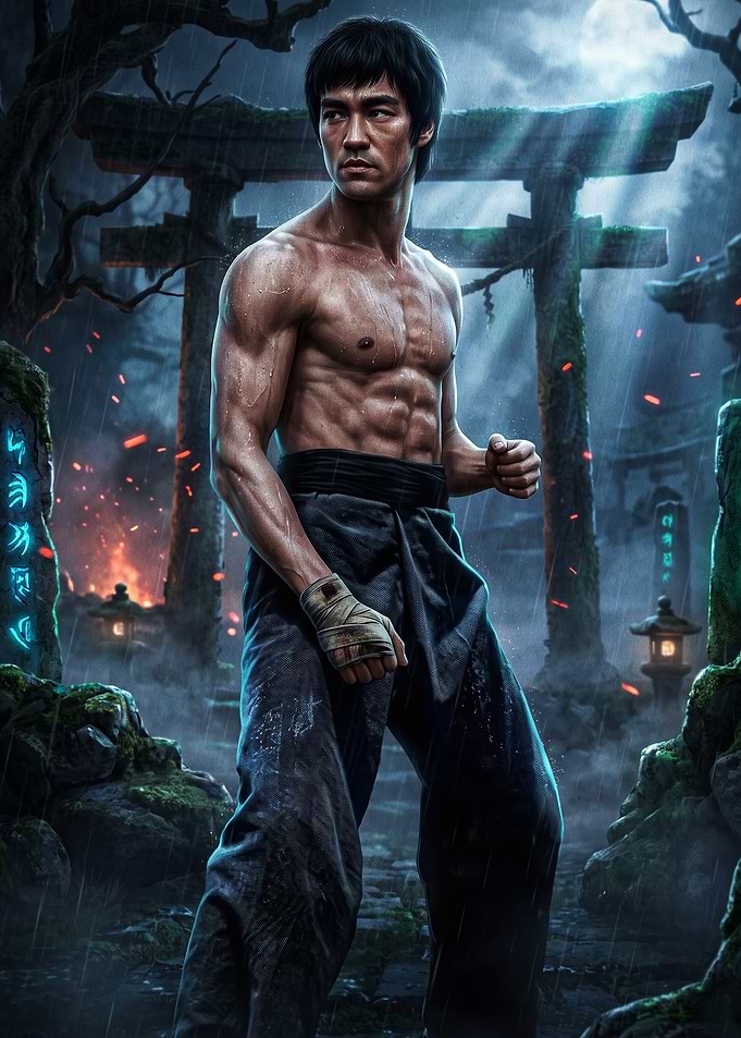 Martial Arts Master Temple Poster