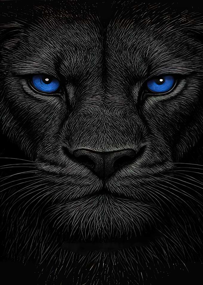 Close-up Portrait of Black Panther
